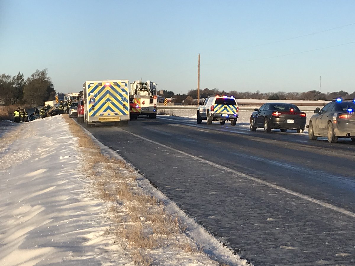 1 dead, 1 injured in crash west of Wichita (21st North and 167th West)