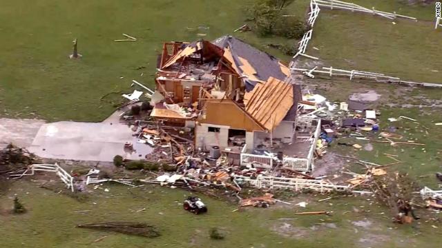 Officials say a tornado hit the outskirts of Lawrence, Kansas. New Yorkers got a tornado warning too