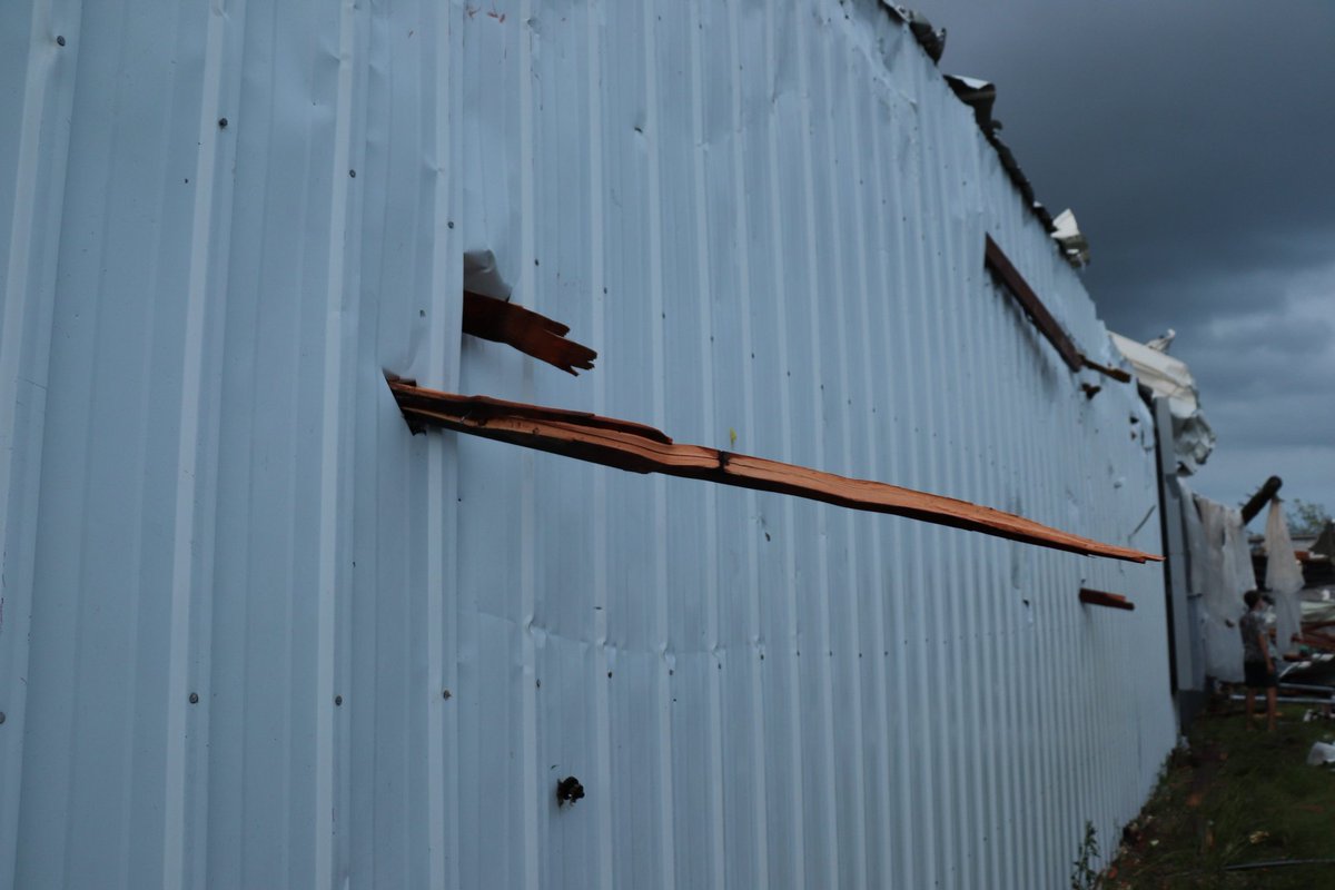 Some of the damage in Linwood, Kansas after Tuesdays devastating tornado.