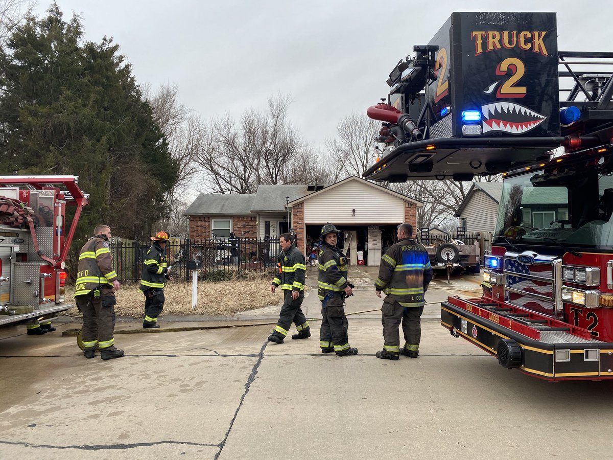 WFD and SCFD are at a home on S Pattie. The fire is out now, but investigators are focusing on the garage. 