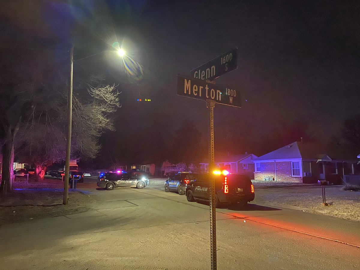 Scene of a shooting that happened early this morning in the 1600 block of S Glenn. 