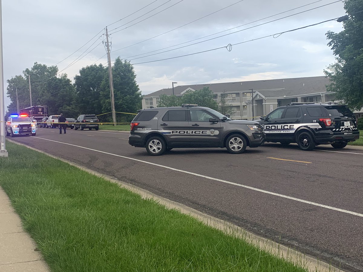Scene of what police say is an officer-involved shooting at an Extended Stay America in Lenexa.   It's unclear if an officer or someone else was shot.