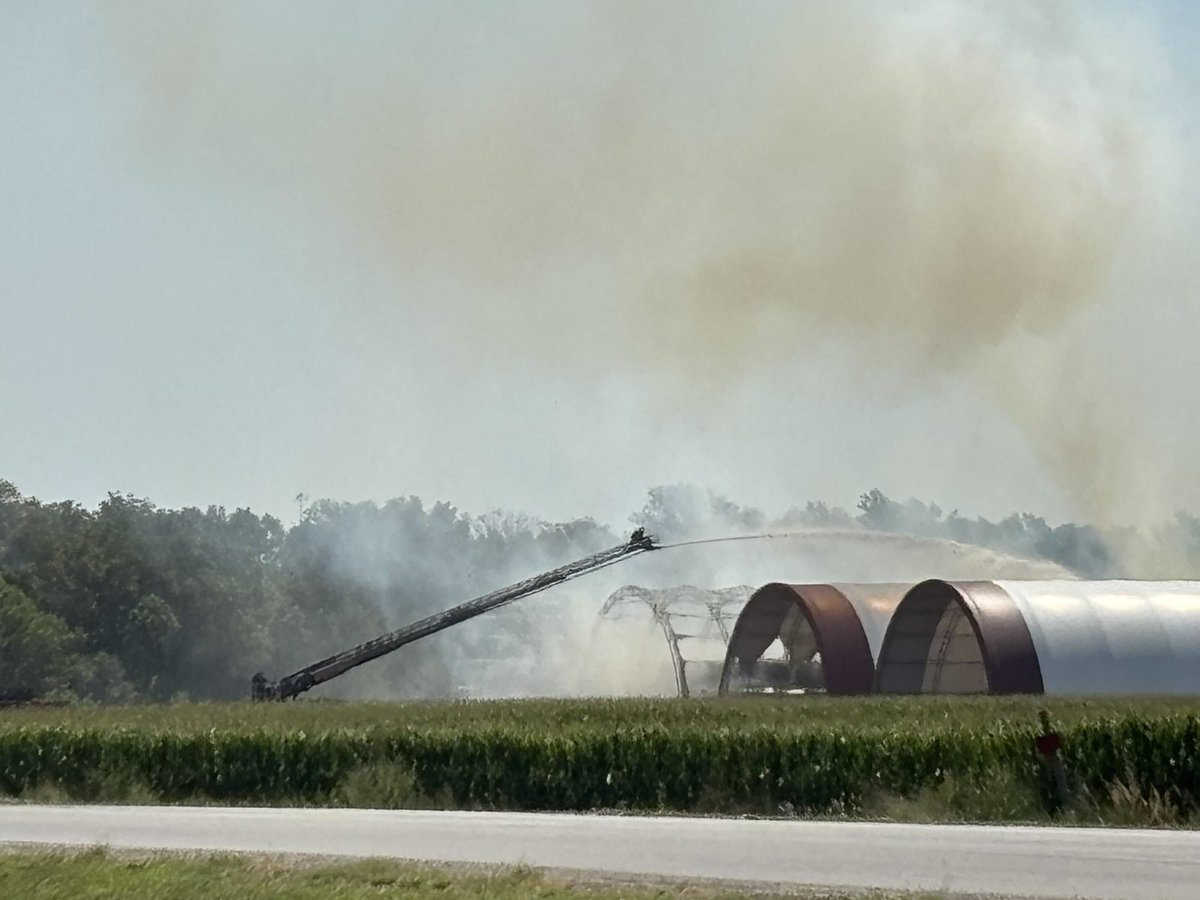 Salina firefighters are battling a fire at a hay bale storage facility. The fire is in the 1800 block of Wall Street. The fire department has not announced any injuries as of Friday nigh